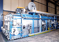 Chain continuous furnace for aliminium parts